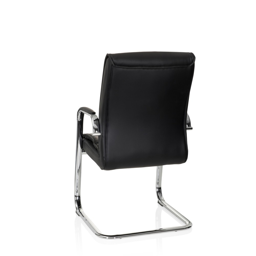N° de l'image du produit 9 : Chaise-visiteur / chaise de conférence hjh OFFICE SOVRANO V similicuir, noir