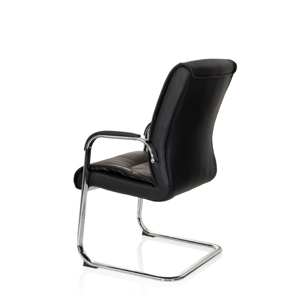 N° de l'image du produit 10 : Chaise-visiteur / chaise de conférence hjh OFFICE SOVRANO V similicuir, noir