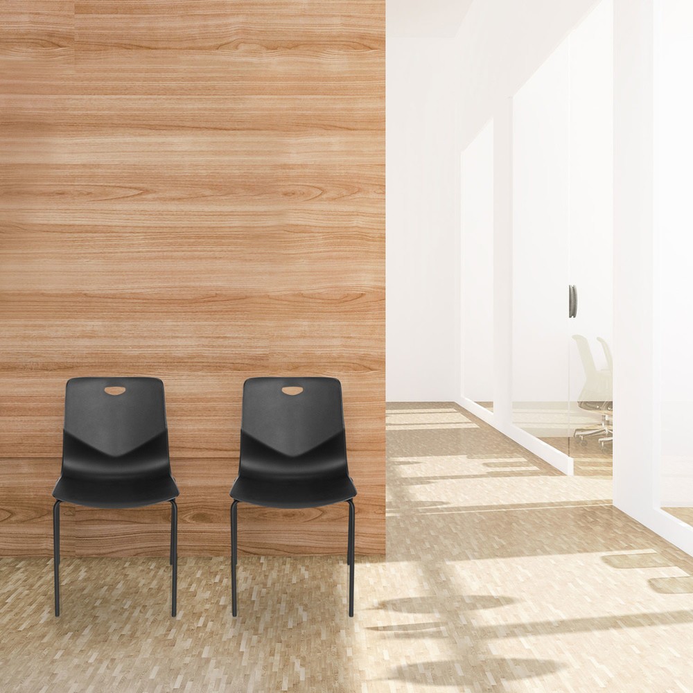 N° de l'image du produit 4 : Chaise-visiteur / chaise de conférence hjh OFFICE T36 V, noir