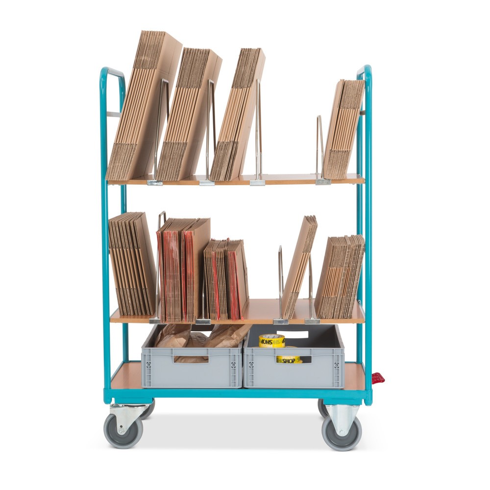 N° de l'image du produit 5 : Chariot à cartons Ameise®, 2 plateaux variables de 995 x 585 mm