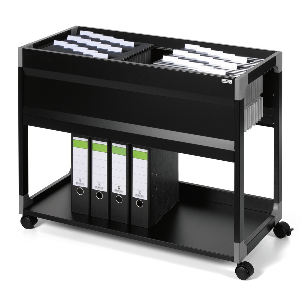 N° de l'image du produit 2 : Chariot à dossiers suspendus avec un dispositif d’accrochage, gris
