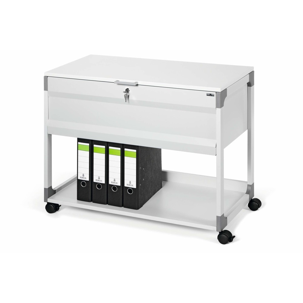N° de l'image du produit 2 : Chariot à dossiers suspendus pour 100 dossiers + stockage de classeurs, gris, verrouillable
