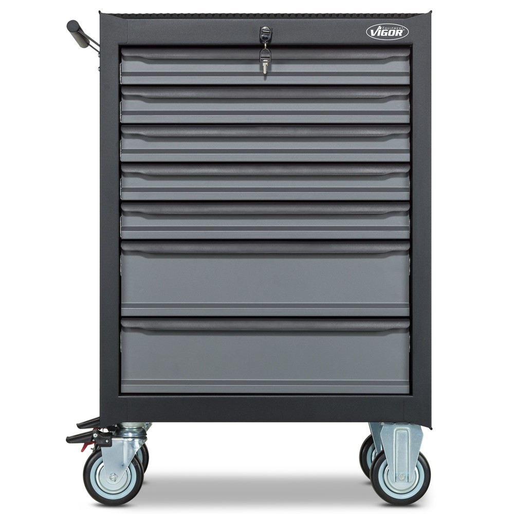 N° de l'image du produit 2 : Chariot à outils VIGOR® 500N, 7 tiroirs, vide