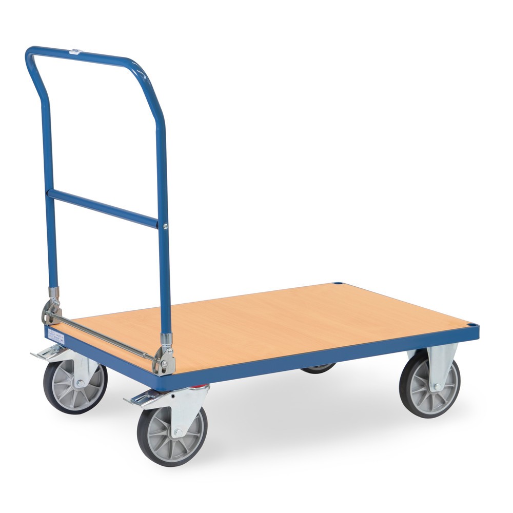 N° de l'image du produit 4 : Chariot à plate-forme fetra®, pliable, capacité de charge 600 kg, surface de chargement l x P 1 000 x 700 mm