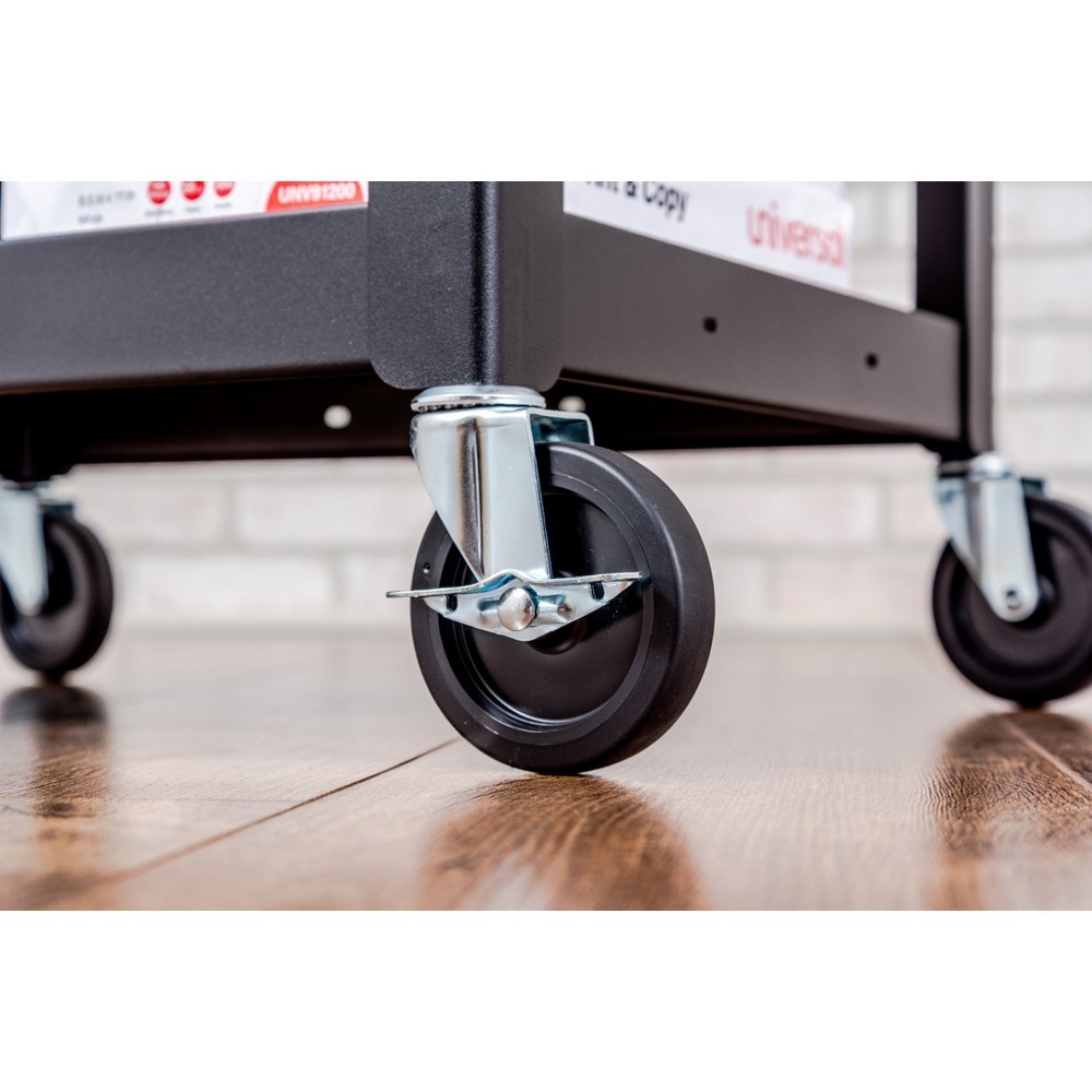 N° de l'image du produit 3 : Chariot de bureau et à dossiers, 3 étagères, avec meuble bas, bleu
