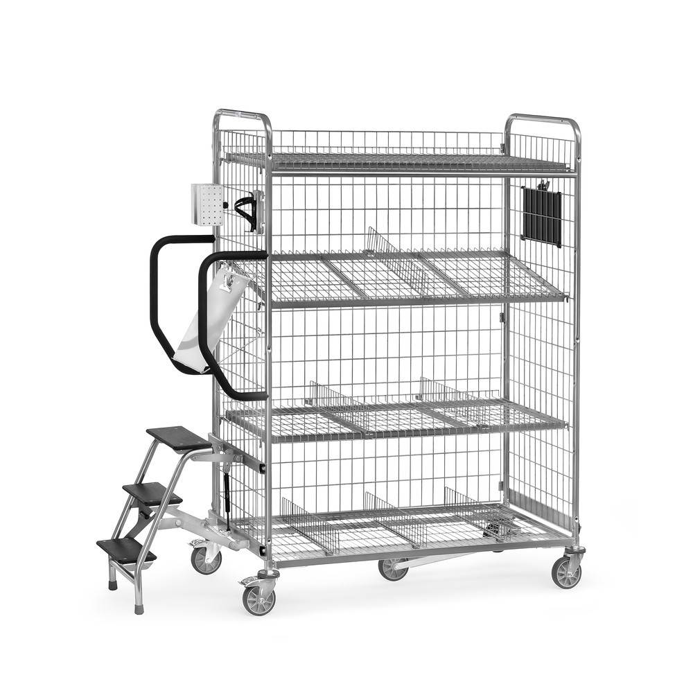 N° de l'image du produit 3 : Chariot de préparation de commandes fetra®, haut. x larg. x prof. 1 225 x 590 x 891 mm, capacité de charge 200 kg