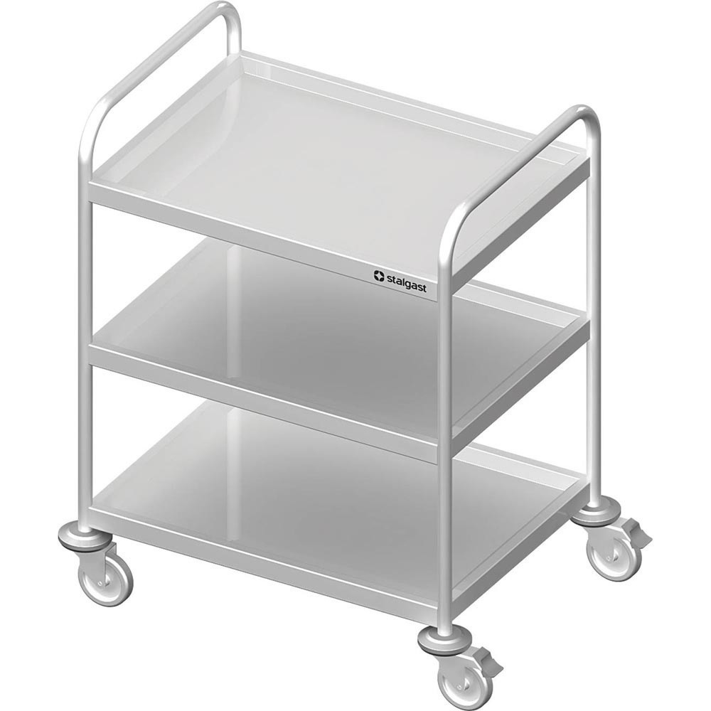 Illustration du produit: Chariot de service Stalgast à trois tablettes, 800x500x950 mm, soudé