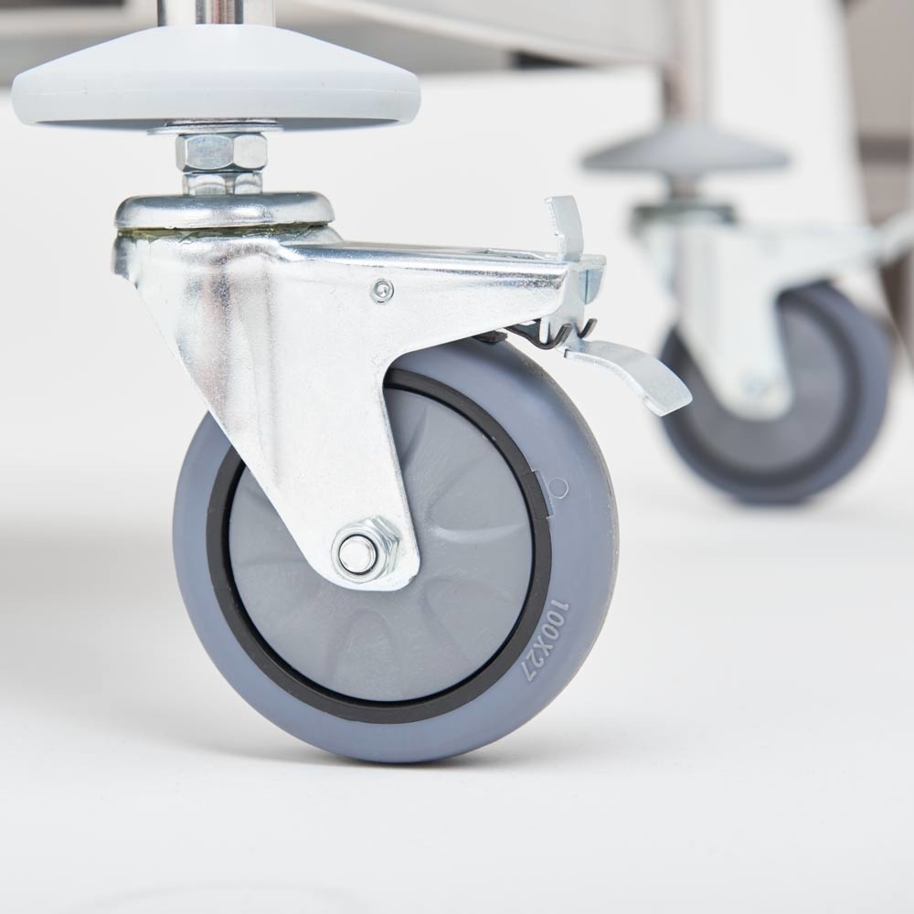 N° de l'image du produit 3 : Chariot de service Stalgast avec deux étagères de 800x500 mm, sans poignée