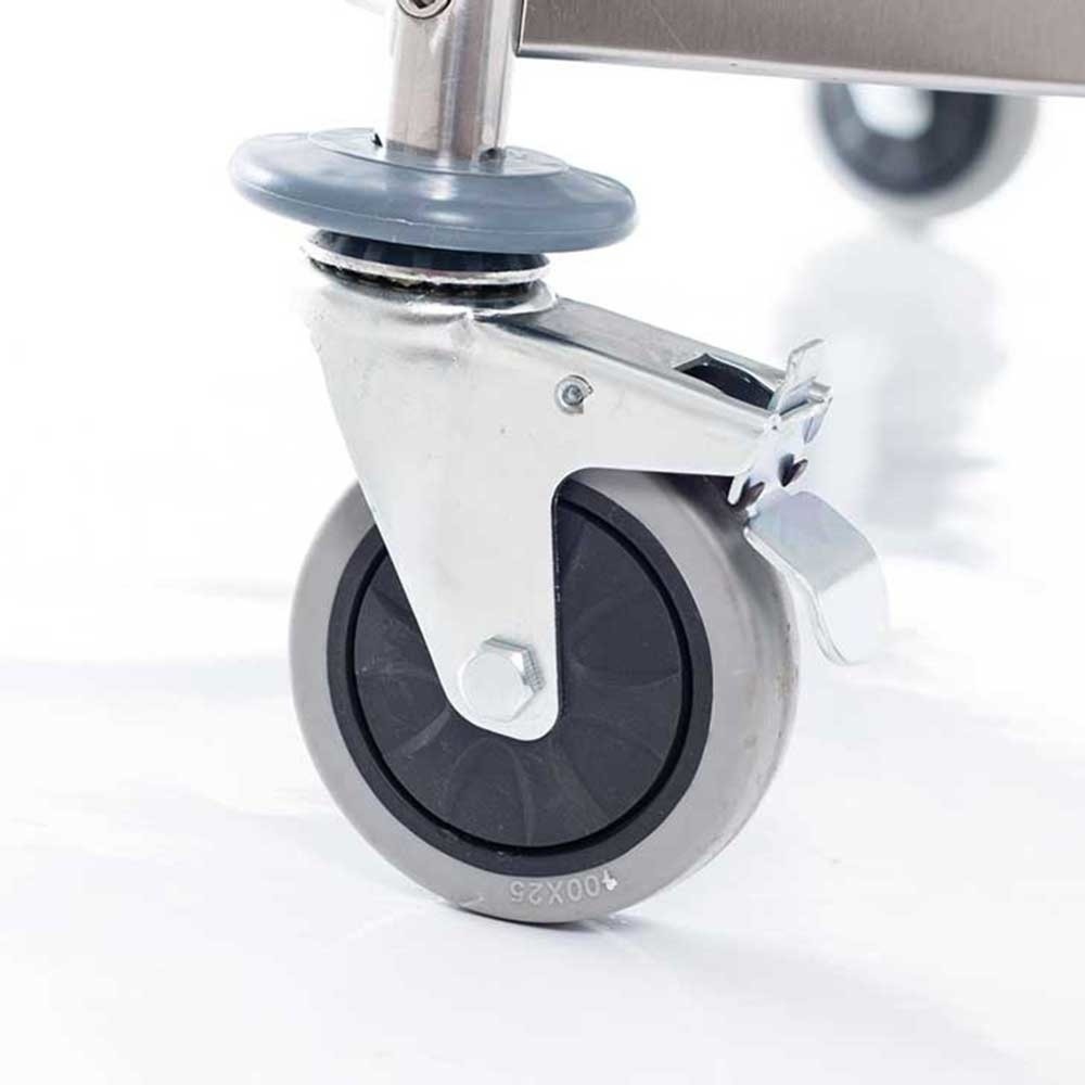 N° de l'image du produit 3 : Chariot de service Stalgast en acier inoxydable, avec deux étagères, 860 x 540 x 920 mm (L x P x H)