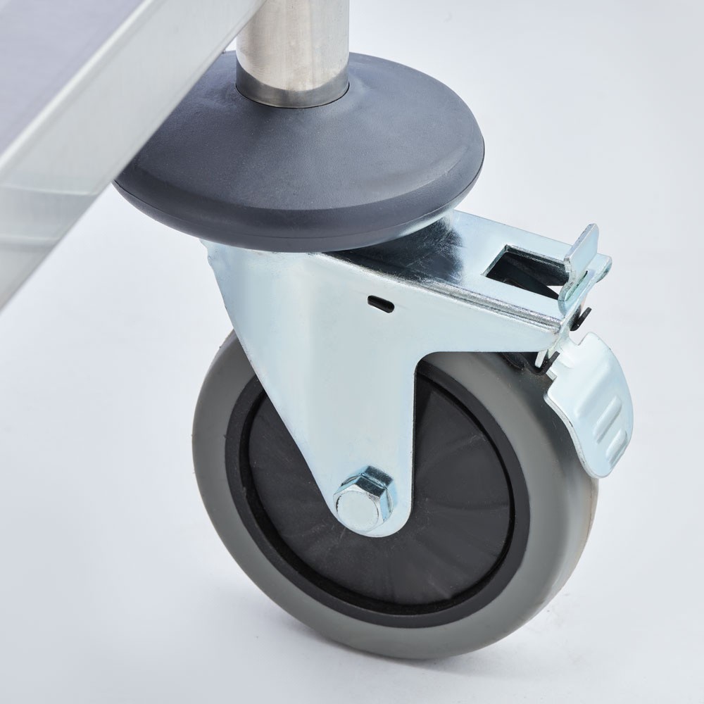 N° de l'image du produit 5 : Chariot de service Stalgast en acier inoxydable, avec deux étagères, 860 x 540 x 940 mm (L x P x H)