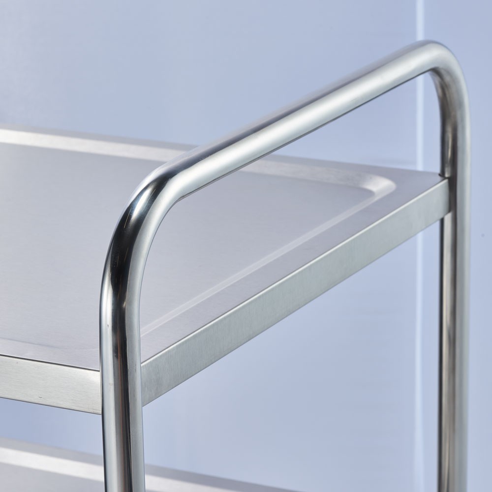 N° de l'image du produit 4 : Chariot de service Stalgast en acier inoxydable, avec trois étagères, 860 x 540 x 920 mm (L x P x H)