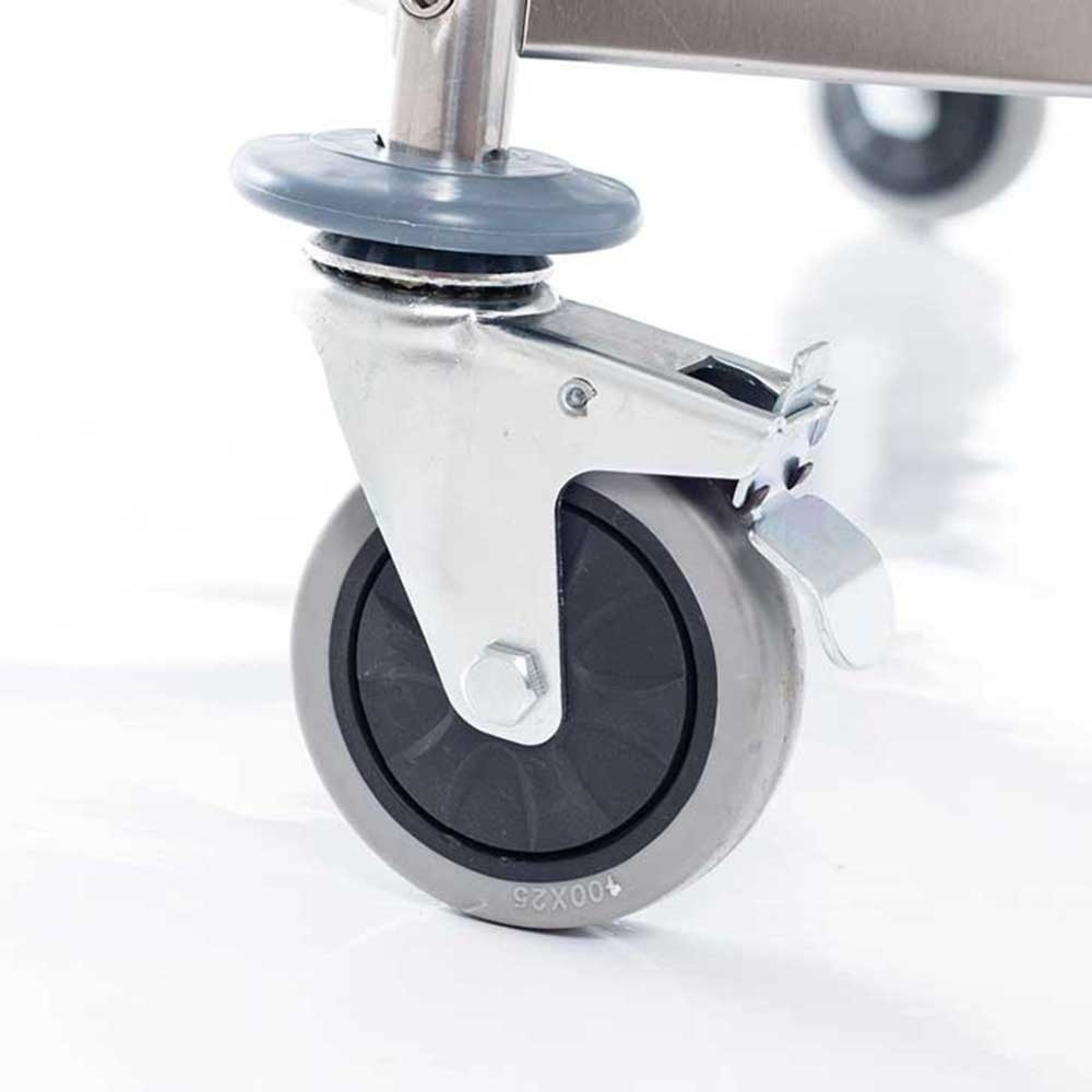 N° de l'image du produit 3 : Chariot de service Stalgast en acier inoxydable, avec trois étagères, 860 x 540 x 920 mm (L x P x H)