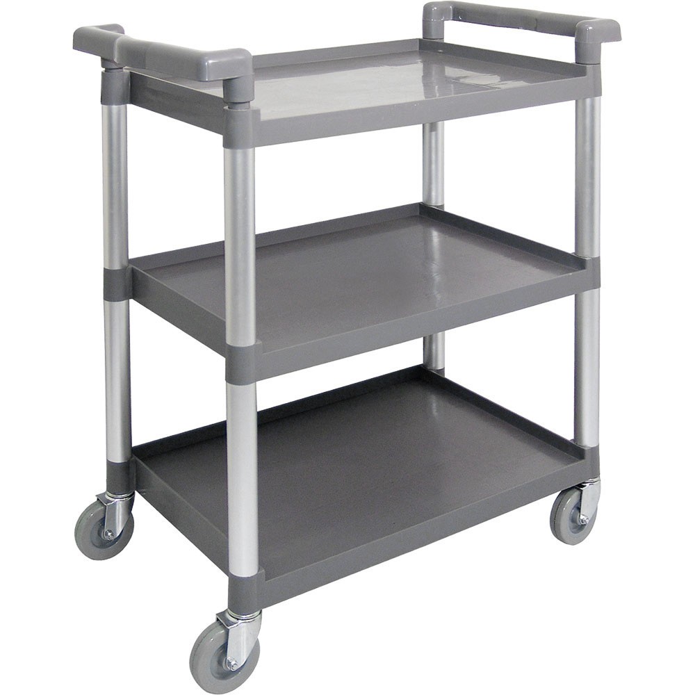 Illustration du produit: Chariot de service Stalgast en plastique, avec trois étagères, 860 x 425 x 910 mm (L x P x H)