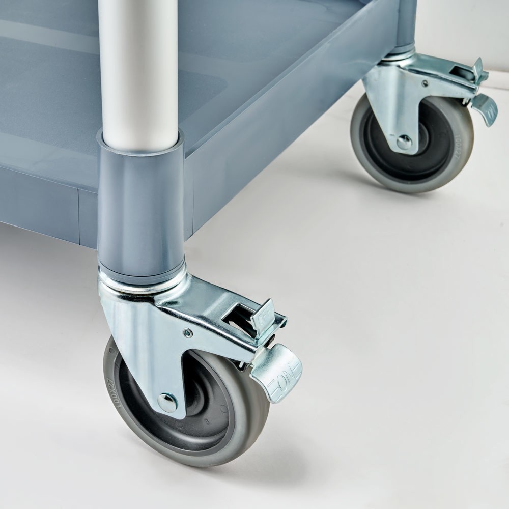 N° de l'image du produit 2 : Chariot de service Stalgast en plastique, avec trois étagères, 860 x 425 x 910 mm (L x P x H)