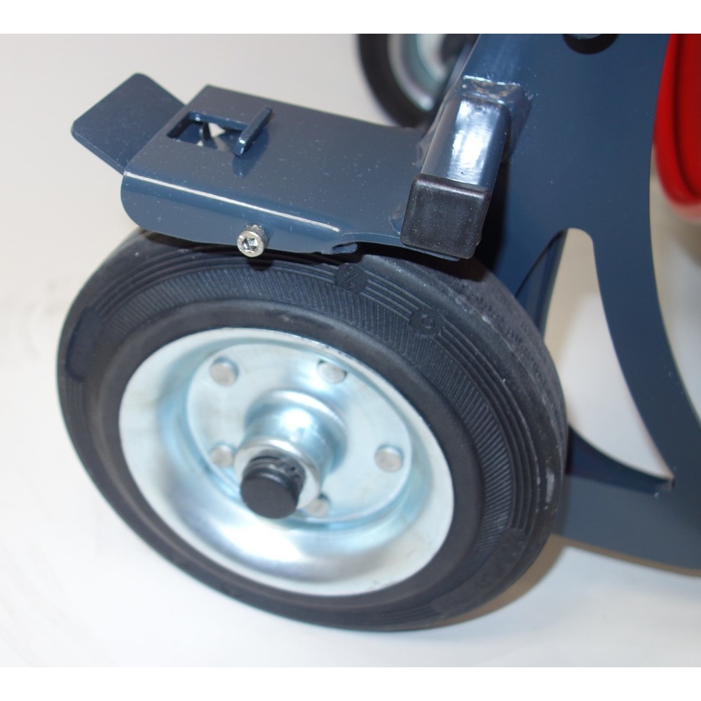 N° de l'image du produit 2 : Chariot dévidoir Premium, système à 4 roues pour galettes de feuillard en PP/PET et en acier, noir-rouge