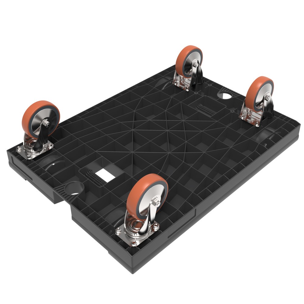 N° de l'image du produit 2 : Chariot pour bacs empilables, dimensions 600 x 400/800 mm, capacité de charge 450 kg