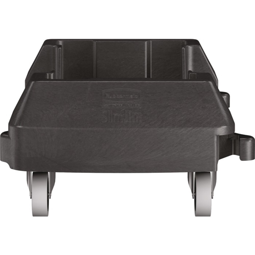 N° de l'image du produit 3 : Chariot avec 4 roulettes pivotantes poubelle de tri 60 l noir RUBBERMAID
