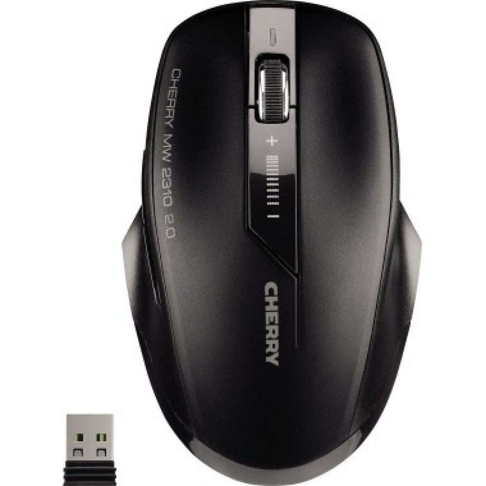 Produktabbildung: CHERRY Optische ergonomische PC-Maus MW 2310 JW-T0320, kabellos, USB, 5 Tasten sw