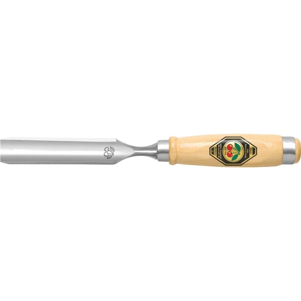 Illustration du produit: Gouge largeur de lame 6 mm av 2 viroles acier manche en hêtre blanc forme Ulm KI