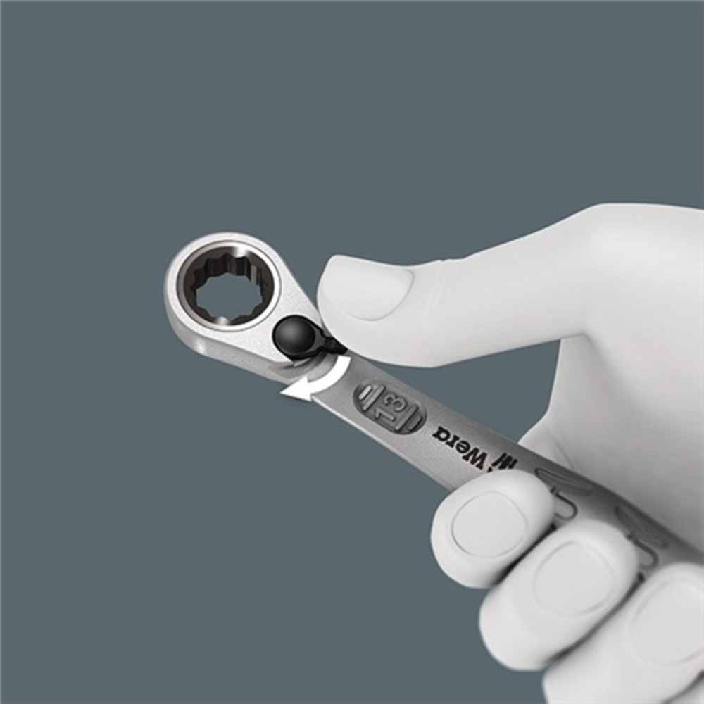 N° de l'image du produit 3 : Clé mixte à cliquet Joker ouv. de clé 10 mm L. 159 mm droit WERA