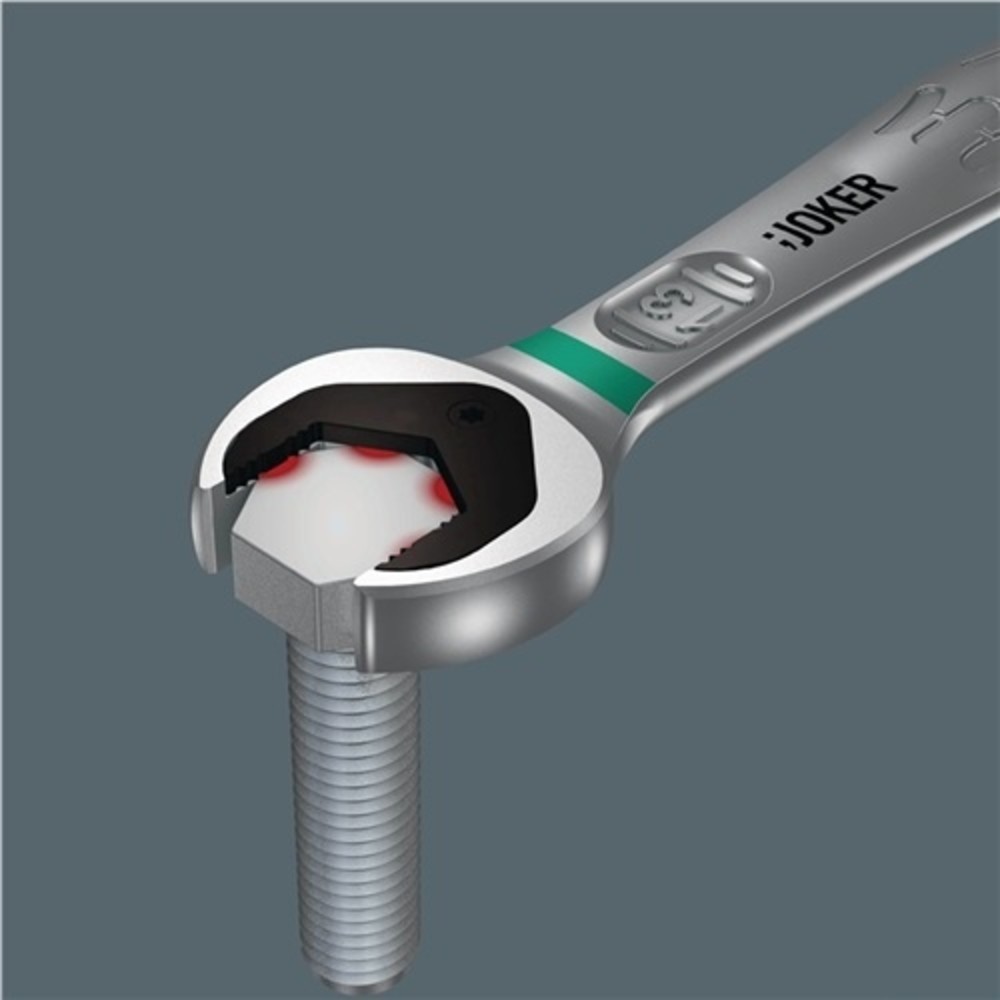 N° de l'image du produit 8 : Clé mixte à cliquet Joker ouv. de clé 10 mm L. 159 mm droit WERA