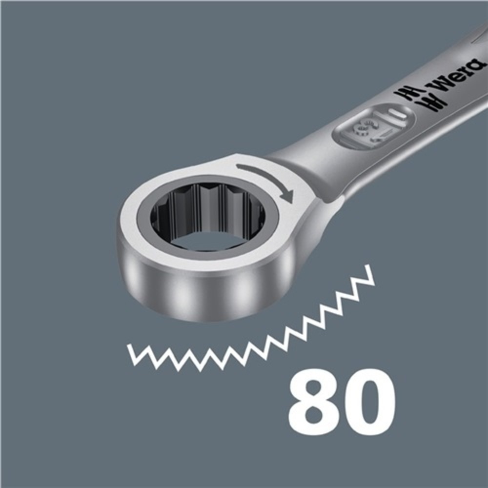 N° de l'image du produit 9 : Clé mixte à cliquet Joker ouv. de clé 10 mm L. 159 mm droit WERA