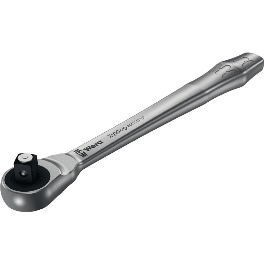 Illustration du produit: Cliquet réversible Zyklop Metal push 1/2 po. 72 dents longueur 281 mm avec carré