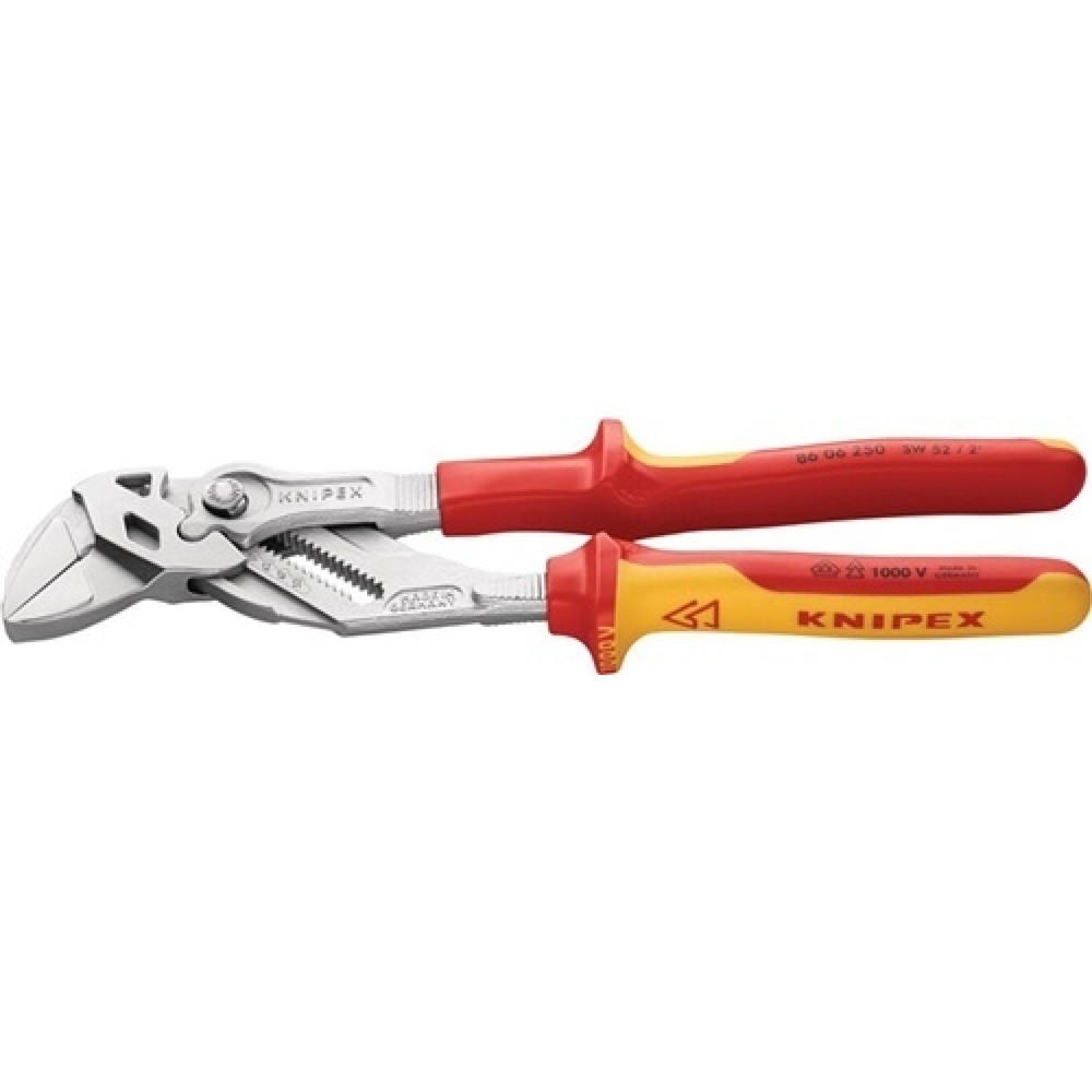 Illustration du produit: Pince-clé longueur 250 mm envergure 46 mm chromé gaines multicomposant VDE KNIPE