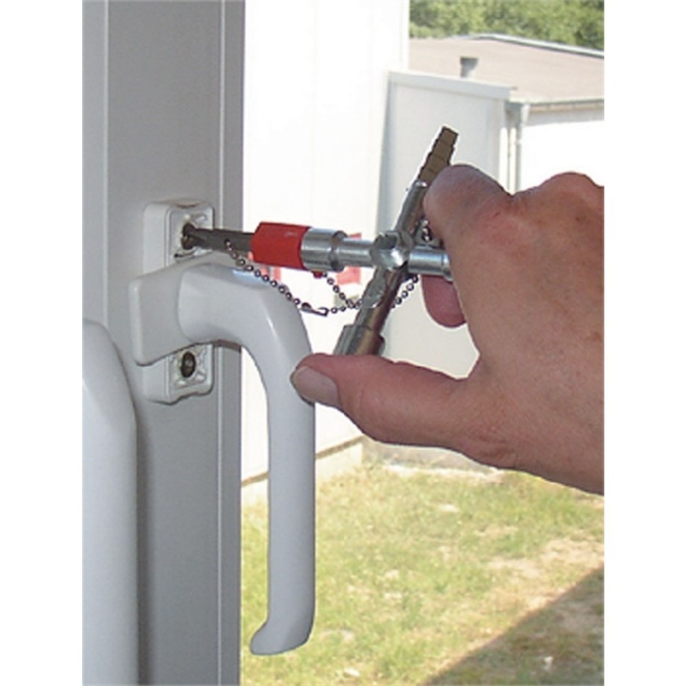 N° de l'image du produit 4 : Clé d'armoire de commande 820 M03 6 fonctions avec adaptateur d’embout