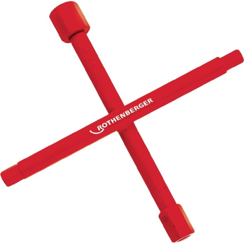 N° de l'image du produit 2 : Clé cruciforme sanitaire 200 x 200 mm avec multifonction ROTHENBERGER