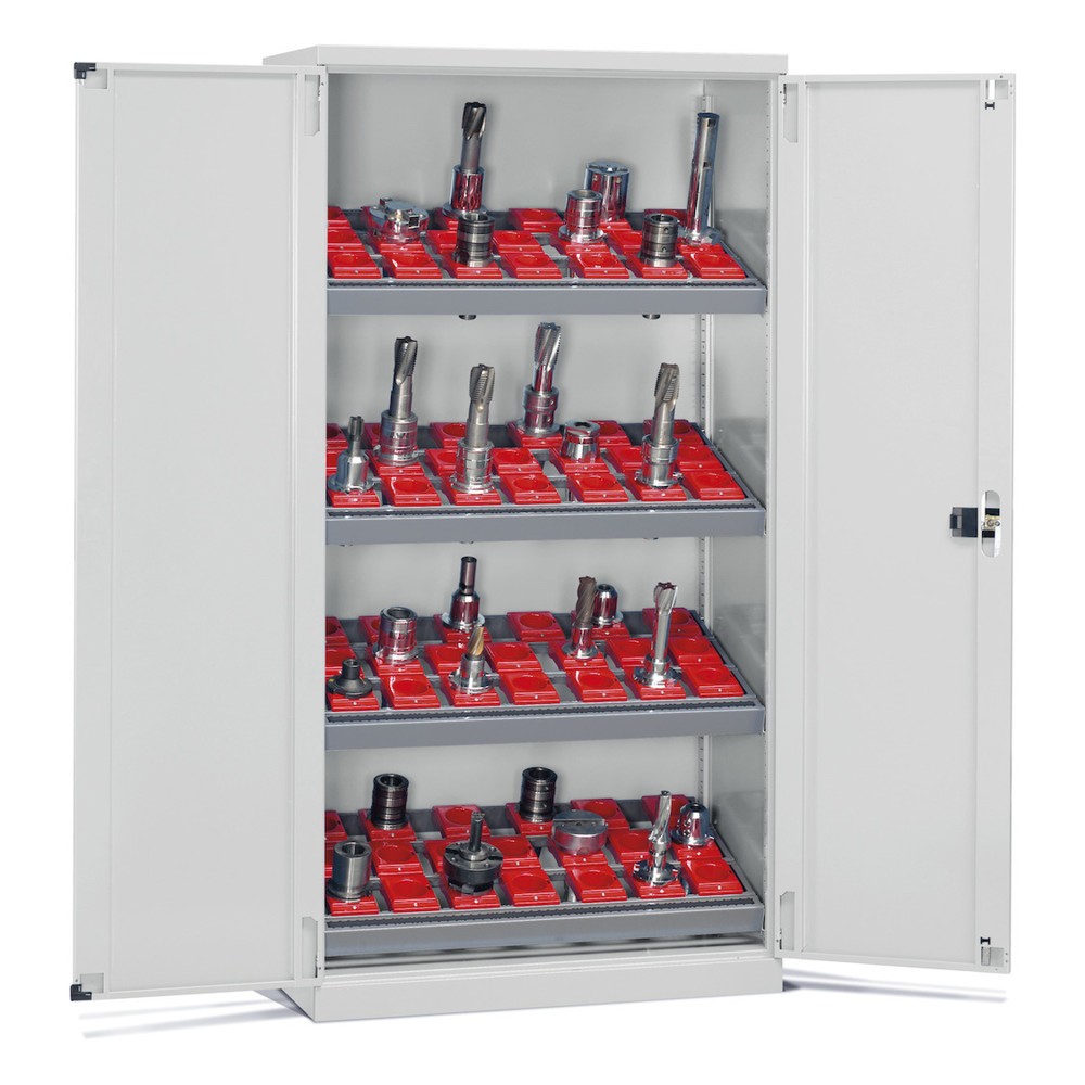 Product afbeelding: CNC gereedschapskast Fami PERFOM, 4 legborden, hxbxd 2.000 x 1.023 x 726 mm, 50 gereedschapshouders ISO 50, lichtgrijs