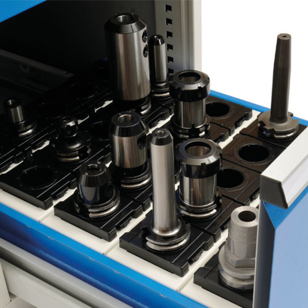 Productafbeelding nr. 3: CNC-ladekast Bedrunka+Hirth, hxbxd 971 x 555 x 736 mm, verrijdbaar, 4 lades, lichtgrijs, lichtblauw