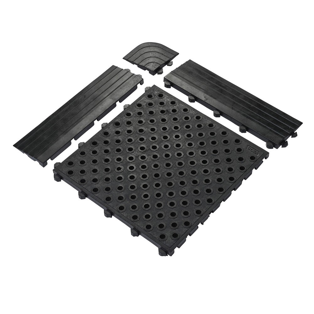 Imagen del producto: COBA Alfombrilla antifatiga Fatigue Lock Premium, pieza de bordillo, macho, negra
