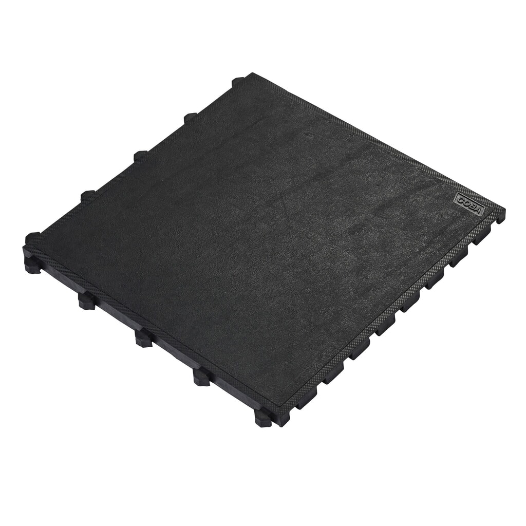Produktabbildung: COBA Anti-Ermüdungsmatte Fatigue Lock Premium, geschlossen, BxL 500 x 500 mm, schwarz