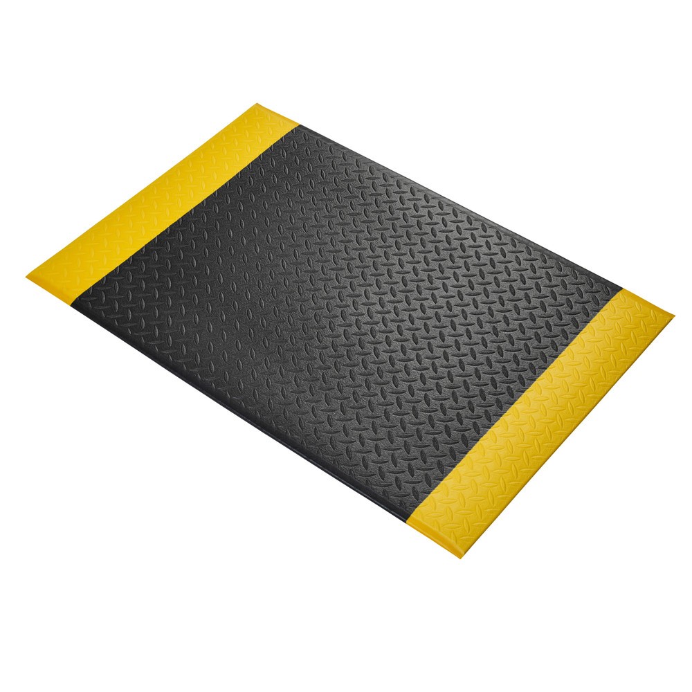 Produktabbildung Nr. 1: COBA Anti-Ermüdungsmatte Orthomat® Diamond, BxL 600 x 900 mm, schwarz/gelb