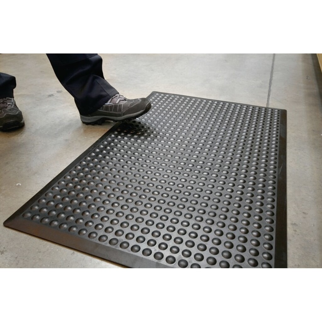 Produktabbildung Nr. 1: COBA Arbeitsplatzbodenbelag, schwarz SBR-Gummi, Fertigmatte L1200xB900xS14mm