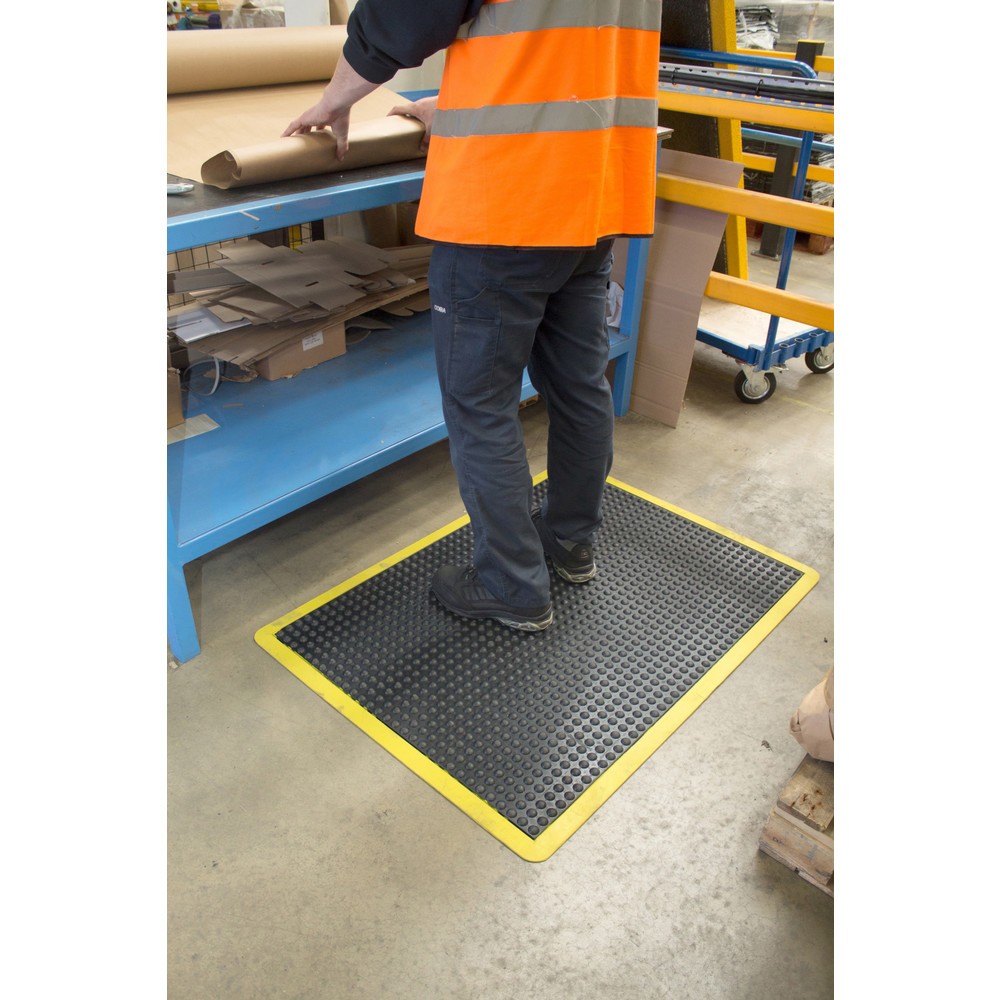Productafbeelding nr. 3: COBA Bubblemat Safety antivermoeidheidsmat, bxd 600 x 900 mm, zwart/geel