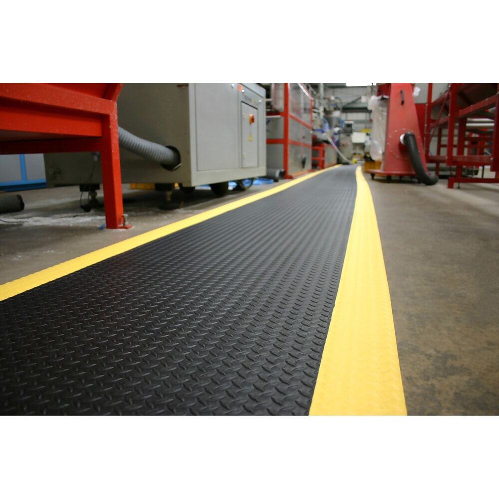 Zdjęcie produktu nr 4: COBA Mata przeciwzmęczeniowa Orthomat® Diamond, szer. x gł. 1200 mm x 18,3 m, kolor czarny/żółty