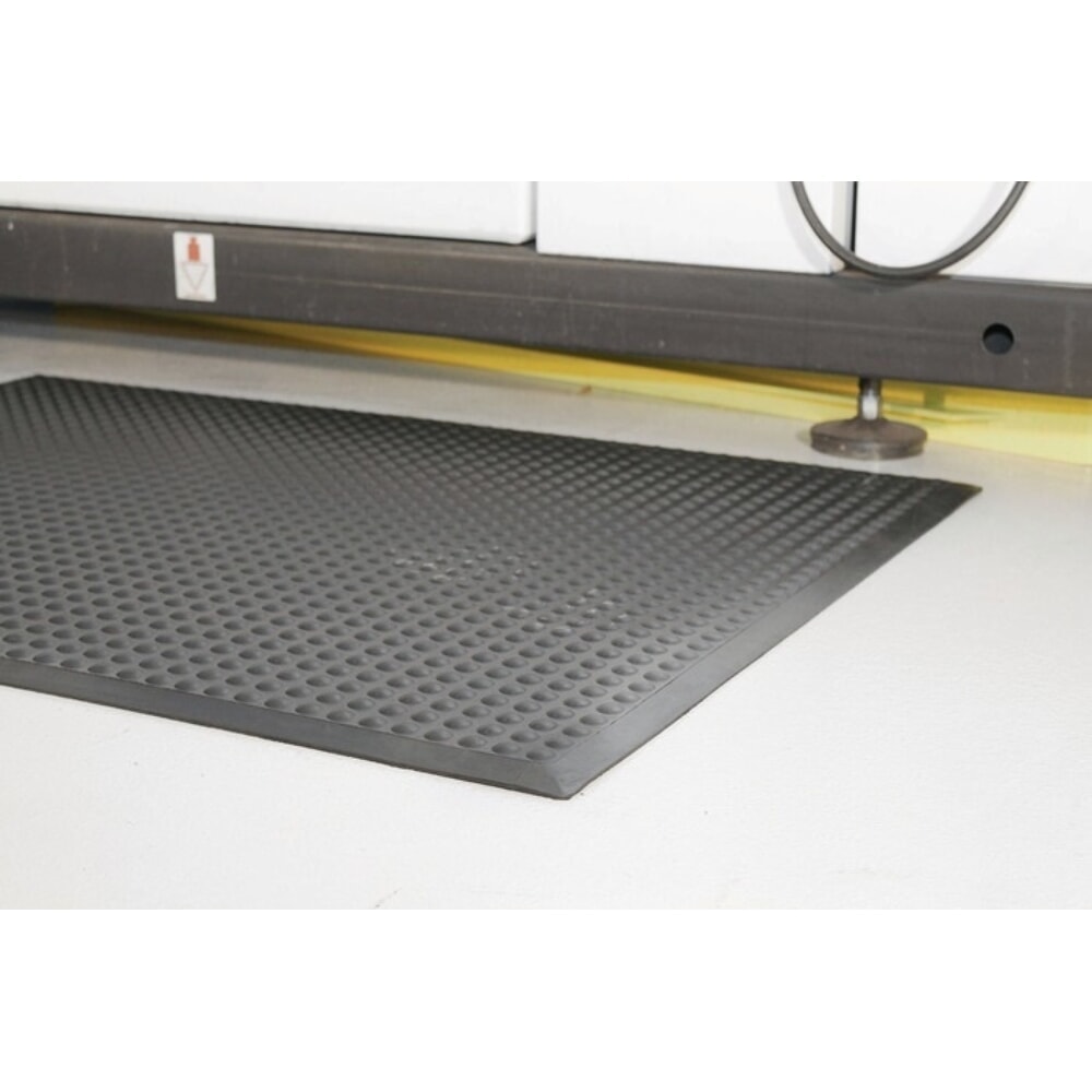 N° de l'image du produit 2 : Revêtement de sol pour poste de travail COBA, noir caoutchouc SBR, tapis prêt à l'emploi L 900 x l 600 x E 14 mm