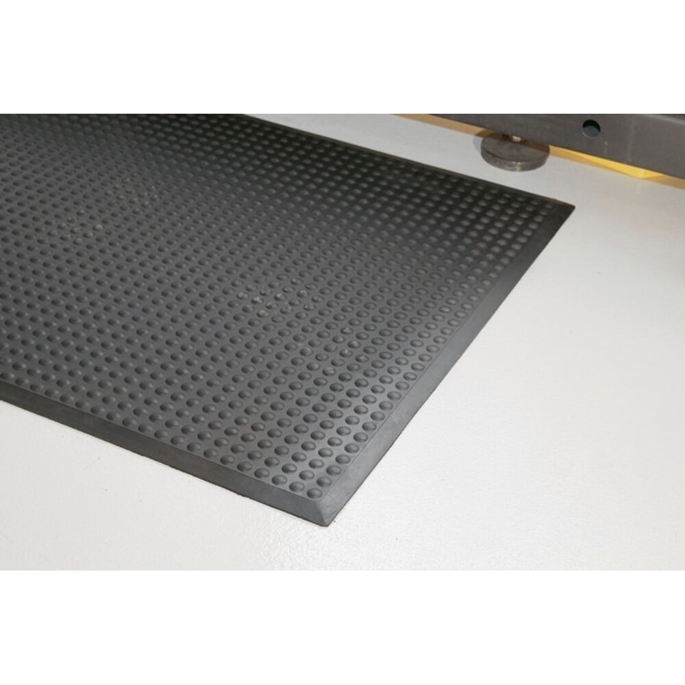 N° de l'image du produit 3 : Revêtement de sol pour poste de travail COBA, noir caoutchouc SBR, tapis prêt à l'emploi L 900 x l 600 x E 14 mm