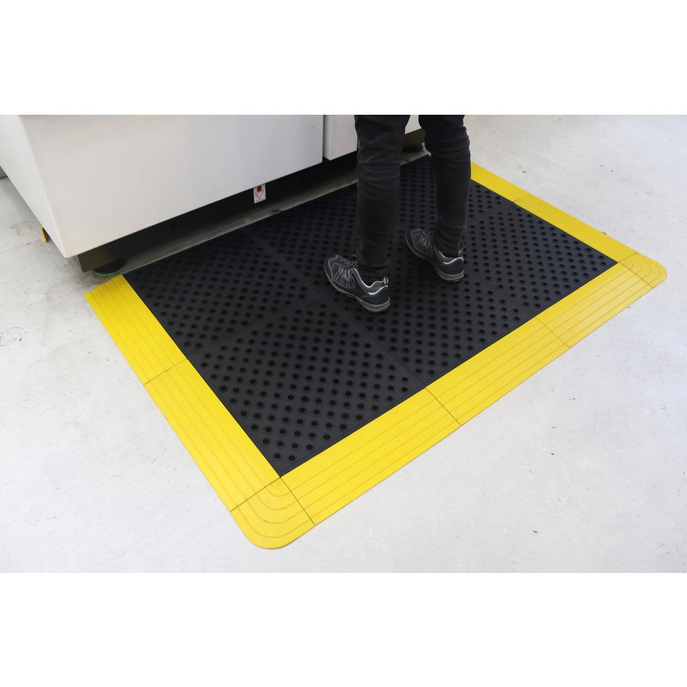 N° de l'image du produit 3 : COBA Tapis anti-fatigue Fatigue Lock Premium, perforé, lxP 500 x 500 mm, noir