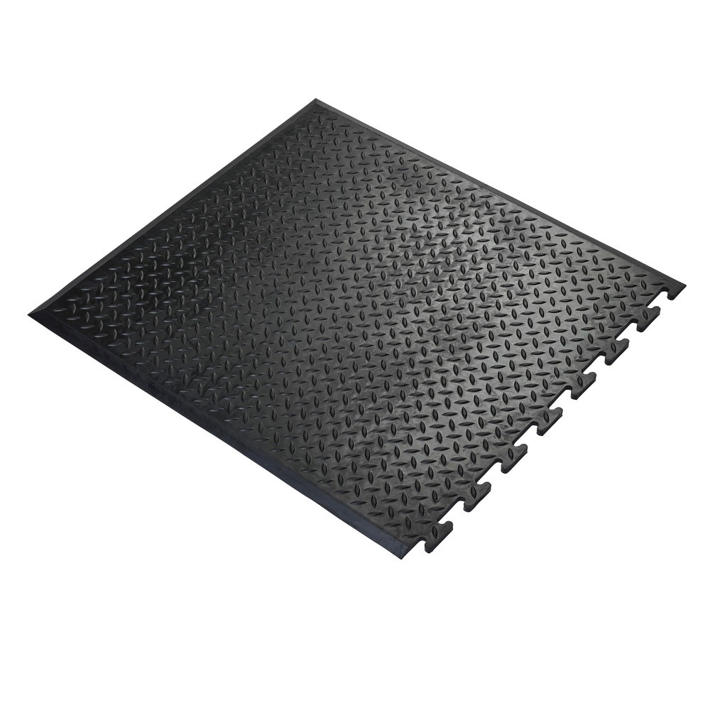 Illustration du produit: COBA Tapis de travail Comfort-Lok, pièce terminale, lxP 700 x 800 mm, noir