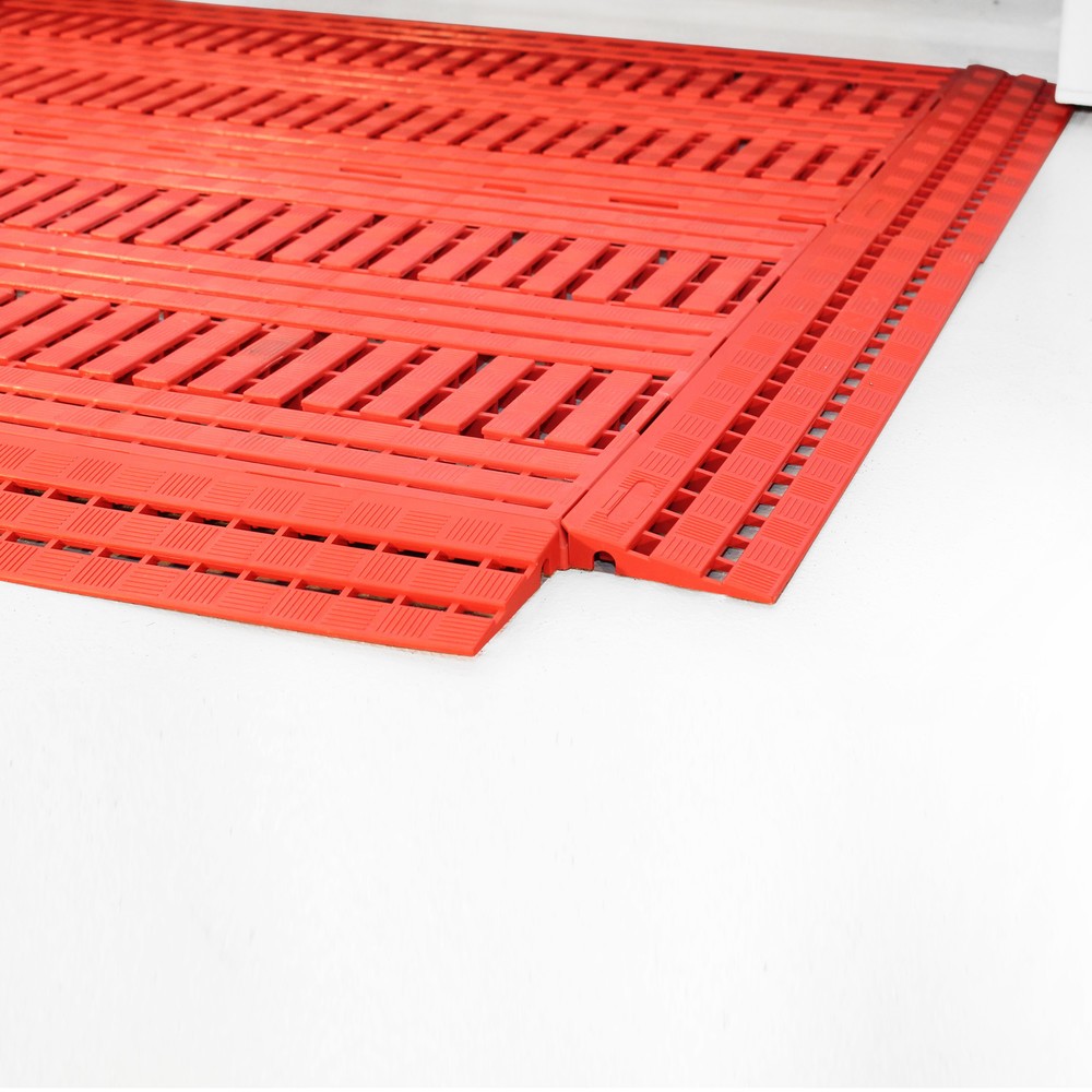 N° de l'image du produit 2 : COBA Tapis pour poste de travail en PE, lxP 600 x 1 200 mm, orange