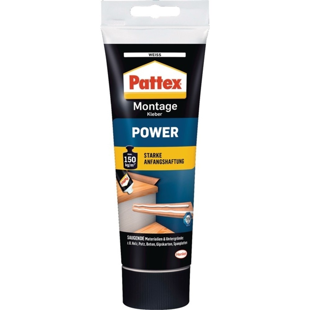 N° de l'image du produit 2 : Colle de montage POWER tube blanc 250g PATTEX