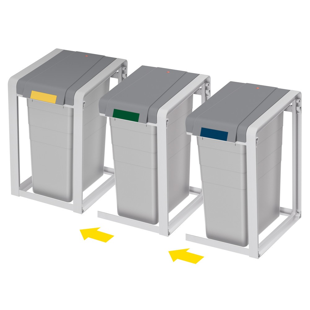 N° de l'image du produit 3 : Collecteur de matériaux Hailo ProfiLine Öko XL, 38 litres, module d'extension, mat