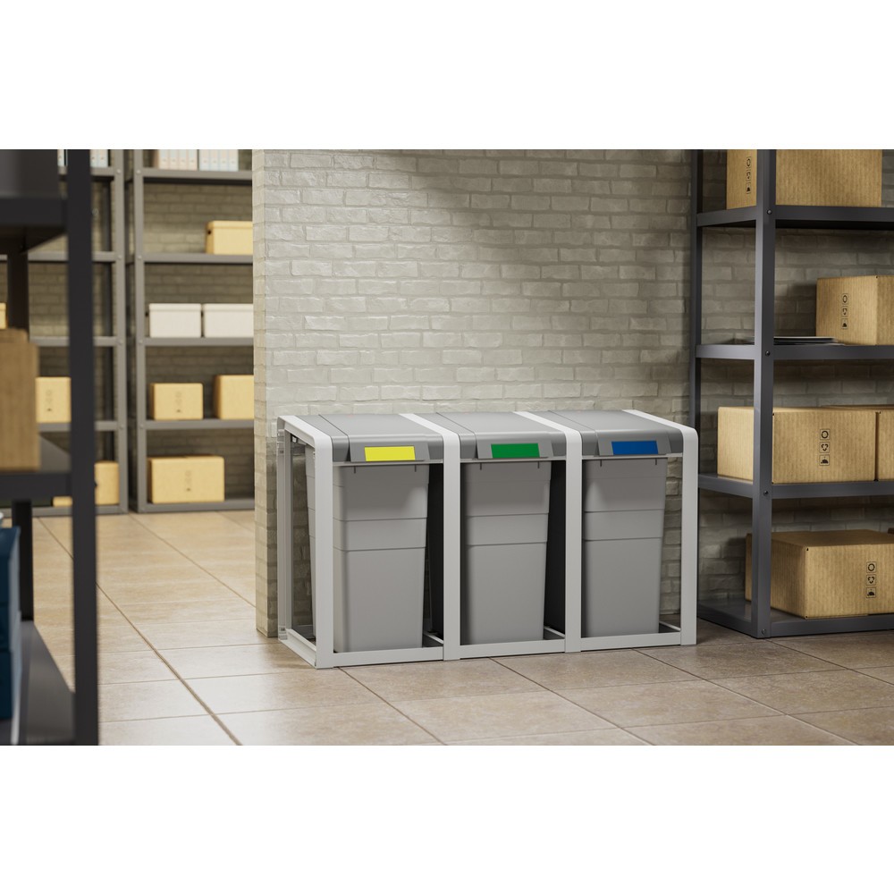 N° de l'image du produit 4 : Collecteur de matériaux Hailo ProfiLine Öko XL, 38 litres, module d'extension, mat