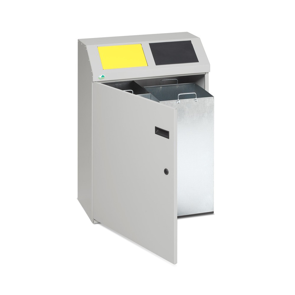 N° de l'image du produit 2 : Collecteur de recyclage VAR®, 2x 50 litres, avec porte battante et cuve intérieure