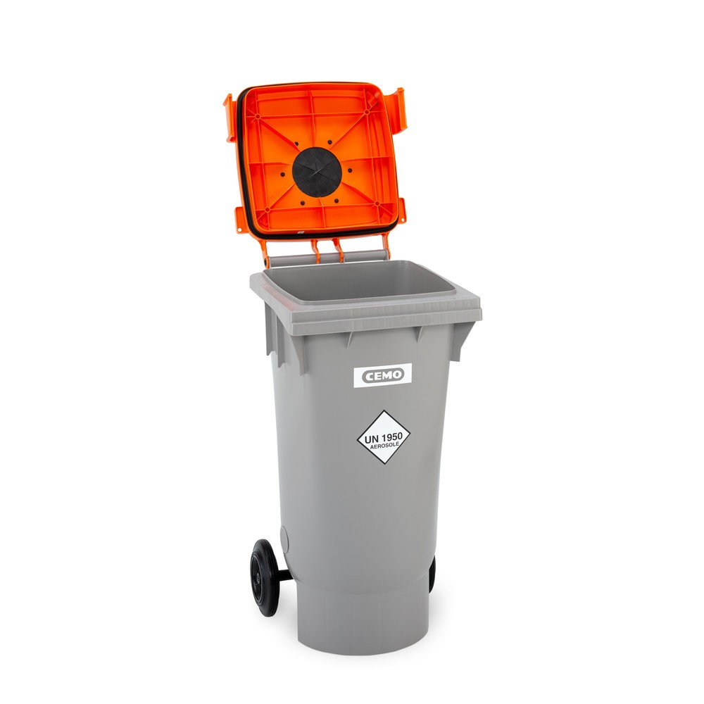 N° de l'image du produit 6 : Collecteur pour bombes aérosols CEMO, 120 litres