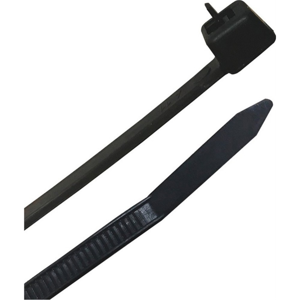 N° de l'image du produit 3 : Collier de câblage longueur 100 mm largeur 3,6 mm polyamide noir 100 pièces/sach
