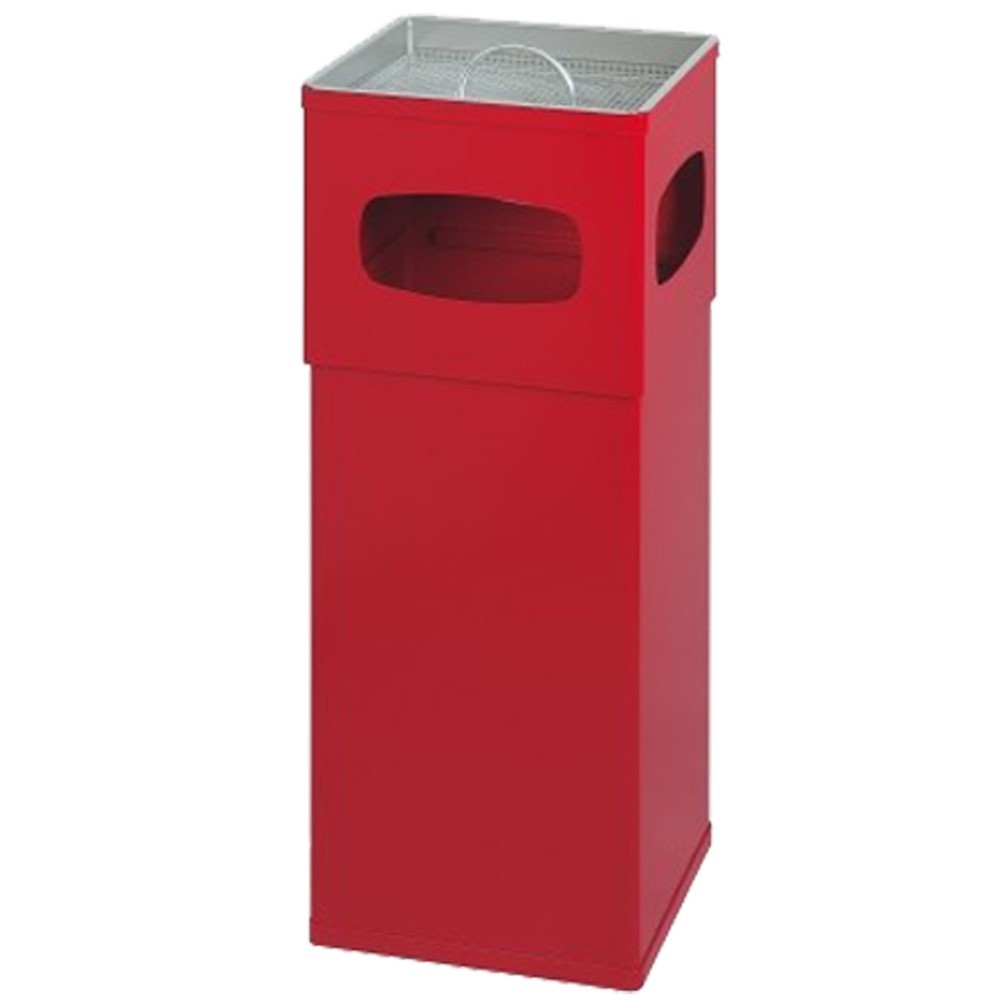 Imagen del producto: Combinación de ceniza y residuos de aluminio cuadrada de 50 litros en rojo